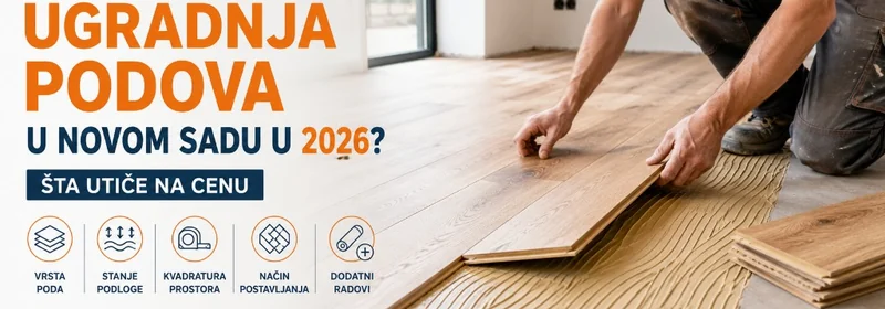 Koliko košta ugradnja podova u Novom Sadu u 2026? Šta utiče na cenu
