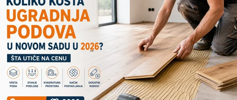 Koliko košta ugradnja podova u Novom Sadu u 2026? Šta utiče na cenu